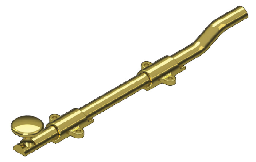 Solid Brass 8 inch Traditional Surface Bolt